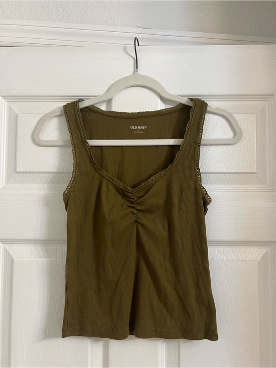 Old Navy Tops - Old Navy Olive Ribbed V-Neck Tank